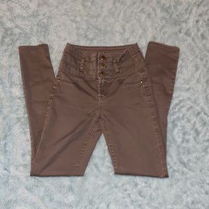 Refuge high waist 3 button skinny jeans